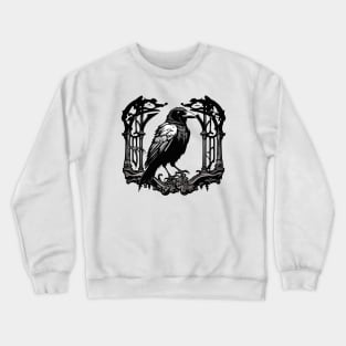 Mysterious crows, black crows with bad omens Crewneck Sweatshirt